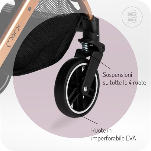 Momi Passeggino MoMi ESTELLE a partire da 6 mesi (fino a 15 kg), pieghevole con cintura di sicurezza a 5 punti, cestino porta spesa e funzione di apertura, manico telescopico per il traino : Amazon.it: Prima infanzia