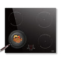 Piano cottura a induzione, 4 fuochi, L59 x P52 cm, 9 livelli di potenza, 6400 W, a incasso, nessuna spina inclusa, controllo touch, funzione pausa, timer, Hobsir : Amazon.it: Grandi elettrodomestici