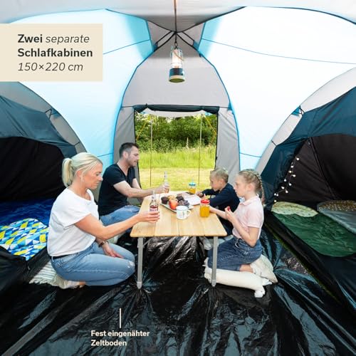 Skandika Hammerfest 4 persone   Tenda de campeggio familiare   zanzariera   2x cabine da letto (con pavimento cucito) : Amazon.it: Sport e tempo libero