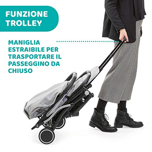 Chicco Trolley Me Passeggino Leggero da 0 Mesi a 15 kg, Passeggino Reclinabile e Pieghevole con Funzione Trolley, Chiusura Compatta, Parapioggia e Cappottina Estendibile, Portata Massima 18 kg : Amazon.it: Prima infanzia