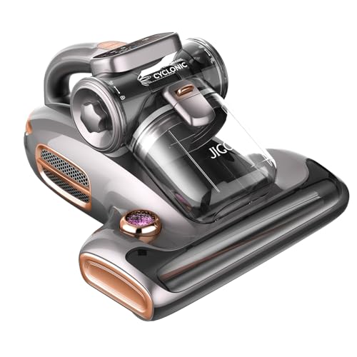 JIGOO T600 Aspiratore per materassi con luce UV e vibrazione, 700W 15kpa aspirapolvere antiacari, rimuove il 99,9%, indicatore LED, 60 ℃ 5s, riscaldamento rapido, 72 dB Design silenzioso : Amazon.it: Casa e cucina
