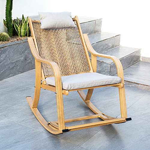 Poltrona relax,Sedie a dondolo per soggiorno,sedia a dondolo da esterno rattan,Poggiapiedi con rivestimento e poggiatesta retrattile per veranda, giardino, prato, patio, piscina marrone ( Color : Type : Amazon.it: Giardino e giardinaggio