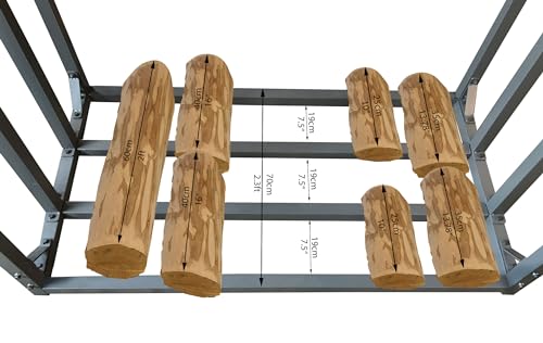 QUICK STAR Scaffalatura in Metallo per Legna da ardere, 143 x 70 x 145 cm, 1,4 m³, Colore: Antracie con protezione dagli agenti atmosferici Nero : Amazon.it: Giardino e giardinaggio