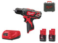 Trapano Avvitatore a Batteria Milwaukee M12BDD 152C 2x 12 V / 1,5 Ah Li Ion, 1 Pezzo, 4933451460 : Amazon.it: Fai da te