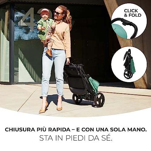 Kinderkraft RINE Passeggino leggero fino 22 kg, Chiusura con una mano, Capotta impermeabile con filtro UPF50 , Barra di sicurezza girevole, Portabicchiere, Nero : Amazon.it: Prima infanzia