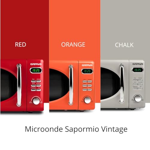 G3 Ferrari G10155 Microonde Vintage Combinato Digitale "Sapormio Vintage", 1150W, 20 Litri, 8 Programmi, Rosso : Amazon.it: Casa e cucina