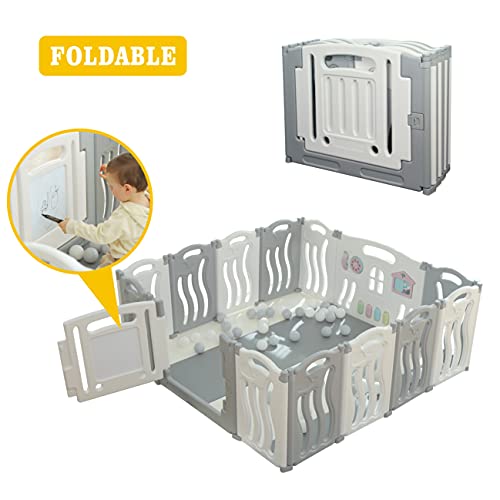 Gupamiga Recinto per Bambini Pieghevole 155×150 cm, Box per Bambini o Neonato con Tavola di Pittura : Amazon.it: Prima infanzia