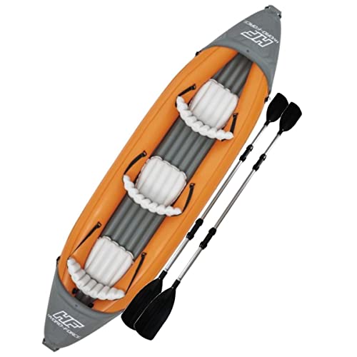 Hydroforce Lite Rapid Kayak, set kayak gonfiabile per 3 persone, seduti su kayak con sedili, schienale, 2 pagaie e pompa a mano, arancione, taglia unica, 65132 : Amazon.it: Sport e tempo libero