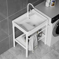 Lavello in ceramica staffa in acciaio inossidabile,vasca da bucato,lavando lavello lavanderia,Con tubi dell'acqua, viti di montaggio, adatto per balcone, giardino, lavanderia,bagno(Size:24"(61cm)) : Amazon.it: Fai da te