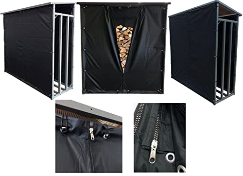 QUICK STAR Scaffalatura in Metallo per Legna da ardere, 143 x 70 x 145 cm, 1,4 m³, Colore: Antracie con protezione dagli agenti atmosferici Nero : Amazon.it: Giardino e giardinaggio