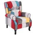 BAKAJI Poltrona Sedia Reclinabile Rivestita e Imbottita con Design Patchwork, Stile Toppe, Arredamento Casa Ideale per Lettura e Riposo, Schienale Comodo Ergonomico per Postura Dritta (Brown) : Amazon.it: Casa e cucina