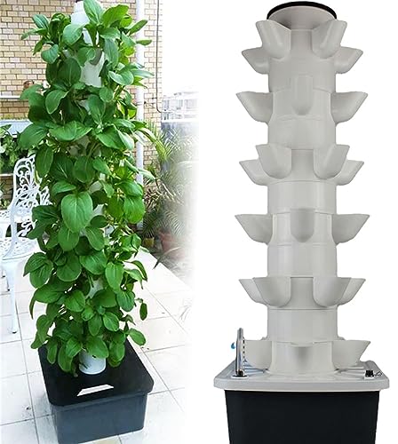 MFYDPP Torre da Giardino Idroponica, Sistema di Coltivazione Idroponica, per Erbe, Frutta E Verdura da Interni   Torre Aeroponica con Pompa Idratante, Adattatore, Vasi A Rete, Timer(Size:30holes) : Amazon.it: Giardino e giardinaggio