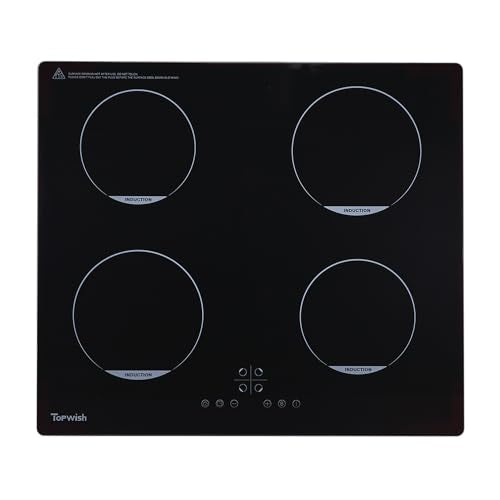 Topwish piano induzione, piano induzione 4 fuochi, piano cottura induzione, piastra induzione con sicurezza bambini, funzione boost, controllo touch, indicatore di calore residuo, timer, 59CM : Amazon.it: Grandi elettrodomestici