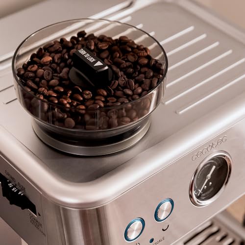Cecotec Macchina da Caffè Espresso Barista Power Espresso 20 Barista Maestro 2250 W, 20 Bar, Manometro e 2 Termoblocchi, Serbatoio per Chicchi di Caffè, Macinino con 20 Livelli, Vaporizzatore : Amazon.it: Casa e cucina