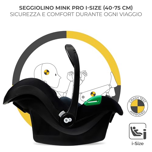 Kinderkraft MOOV2 Trio passeggino neonati 3 in 1 fino 26 kg, con Ovetto I SIZE 40 75 cm, Carrozzina reversibile fronte mamma e strada, Schienale regolabile, Ruote gonfiabili, Grigio : Amazon.it: Prima infanzia