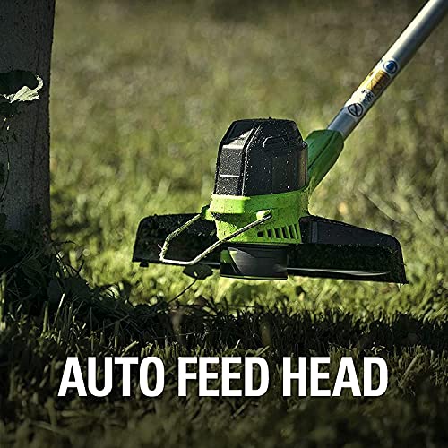 Greenworks 40V Tagliabordi a Batteria per Giardini Medi, Altezza Regolabile, Ampiezza di Taglio 30cm, Filo di Nylon da 1,65mm con Autofeed, Batteria 40V 2Ah e Caricabatterie, Garanzia 3 Anni G40LTK2 : Amazon.it: Giardino e giardinaggio