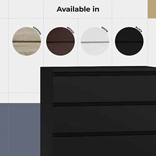WHATSIZE ENTERPRISE Moderna – Cassettiera grande – Cassettiera moderna con 4 cassetti alti e comodini – Armadio portaoggetti per ufficio, salotto e camera da letto, nero : Amazon.it: Casa e cucina