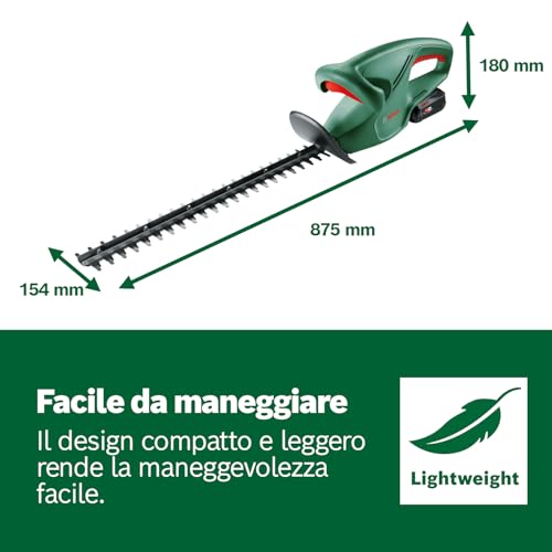 Bosch Home and Garden Tagliasiepi a batteria EasyHedgeCut 18V 44 11 (1 da 2.0 Ah; 18 Volt System; lunghezza barra 44 cm; per tagliare piccole siepi; in confezione di cartone) : Amazon.it: Giardino e giardinaggio