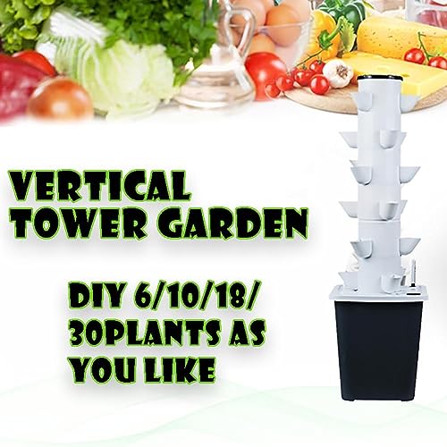 Torre idroponica da 30 baccelli, sistema di coltivazione idroponica da giardino per erbe, frutta e verdura, kit di coltivazione aeroponica con pompa idratante, vasi a rete, timer per erbe, frutta : Amazon.it: Giardino e giardinaggio