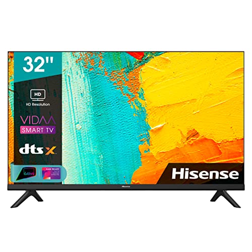 Hisense 32" LED HD Ready 32A4FG, Smart TV VIDAA 4.2, Audio 2.0 12W, Controlli vocali Alexa, Tuner DVB T2/S2 HEVC 10, lativù, Telecomando RaiPlay, Nero : Amazon.it: Elettronica