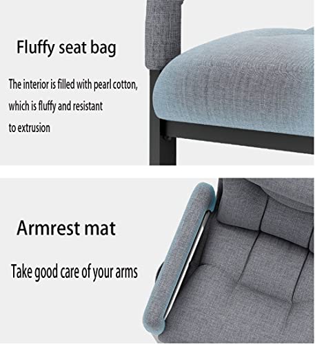 Poltrona moderna Wingback con poggiapiedi per anziani comfort in blu ideale per soggiorno, casa, ufficio e piccoli spazi : Amazon.it: Casa e cucina