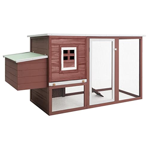 vidaXL Pollaio da esterno con 1 casetta marrone legno : Amazon.it: Commercio, Industria e Scienza