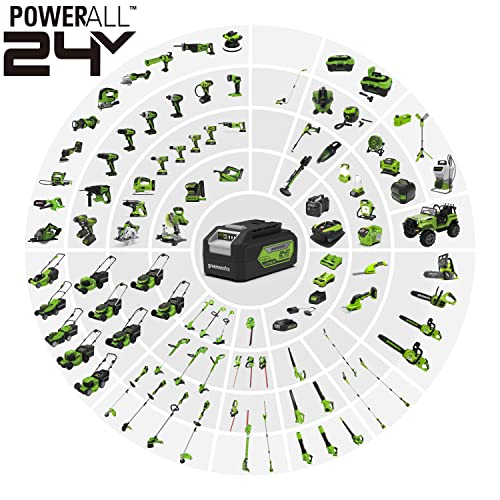 Greenworks Tagliasiepi a Batteria 24 V G24HT56II, Lama Doppia Azione da 56 cm, Taglia Rami e Steli fino a 25.4 mm di Spessore e 3000 SPM con Batteria 2 Ah &amp; Caricabatterie : Amazon.it: Giardino e giardinaggio