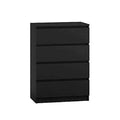 WHATSIZE ENTERPRISE Moderna – Cassettiera grande – Cassettiera moderna con 4 cassetti alti e comodini – Armadio portaoggetti per ufficio, salotto e camera da letto, nero : Amazon.it: Casa e cucina