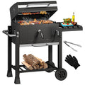 YITAHOME Barbecue a carbonella XL, barbecue portatile con vassoio smaltato in altezza regolabile e indicatore di temperatura per feste, campeggio, patio, giardino, viene fornito con pinza da cucina e : Amazon.it: Giardino e giardinaggio