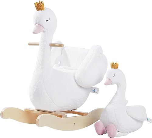 Labebe Cavallo Dondolo Legno, Peluche Bambini di Cigno Bianco per 6 36 Mesi, Sedia Dondolo Neonati/Giochi Cavalcabili : Amazon.it: Giochi e giocattoli