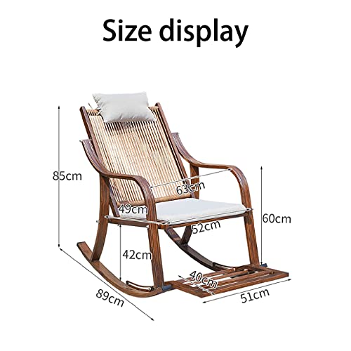 Poltrona relax,Sedie a dondolo per soggiorno,sedia a dondolo da esterno rattan,Poggiapiedi con rivestimento e poggiatesta retrattile per veranda, giardino, prato, patio, piscina marrone ( Color : Type : Amazon.it: Giardino e giardinaggio
