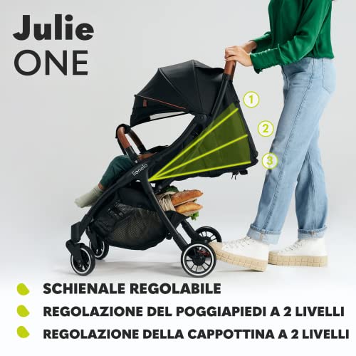 LIONELO Julie One Passeggino leggero e pieghevole da 0 mesi fino 22 kg Compatto con zanzariera, coprigambe, portabibite e borsa, Poggiapiedi regolabili e schienale alla posizione a sdraiata (Verde) : Amazon.it: Prima infanzia