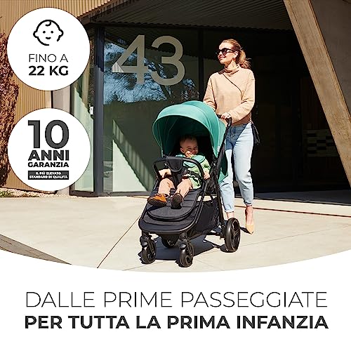 Kinderkraft RINE Passeggino leggero fino 22 kg, Chiusura con una mano, Capotta impermeabile con filtro UPF50 , Barra di sicurezza girevole, Portabicchiere, Nero : Amazon.it: Prima infanzia