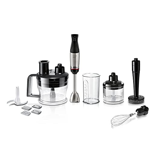 Bosch   Frullatore a immersione ErgoMaster Serie 6 MSM6M673, 10 anni di garanzia del motore, lame in acciaio inox, frizione in ceramica senza usura, raffreddamento ad aria, schiacciapatate, frusta, : Amazon.it: Casa e cucina