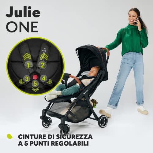 LIONELO Julie One Passeggino leggero e pieghevole da 0 mesi fino 22 kg Compatto con zanzariera, coprigambe, portabibite e borsa, Poggiapiedi regolabili e schienale alla posizione a sdraiata (Verde) : Amazon.it: Prima infanzia