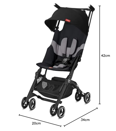 gb Gold Passeggino Pockit  All Terrain, Ultracompatto, 0 22 kg, Dalla Nascita a circa 4 anni, Velvet Black (2019) : Amazon.it: Prima infanzia